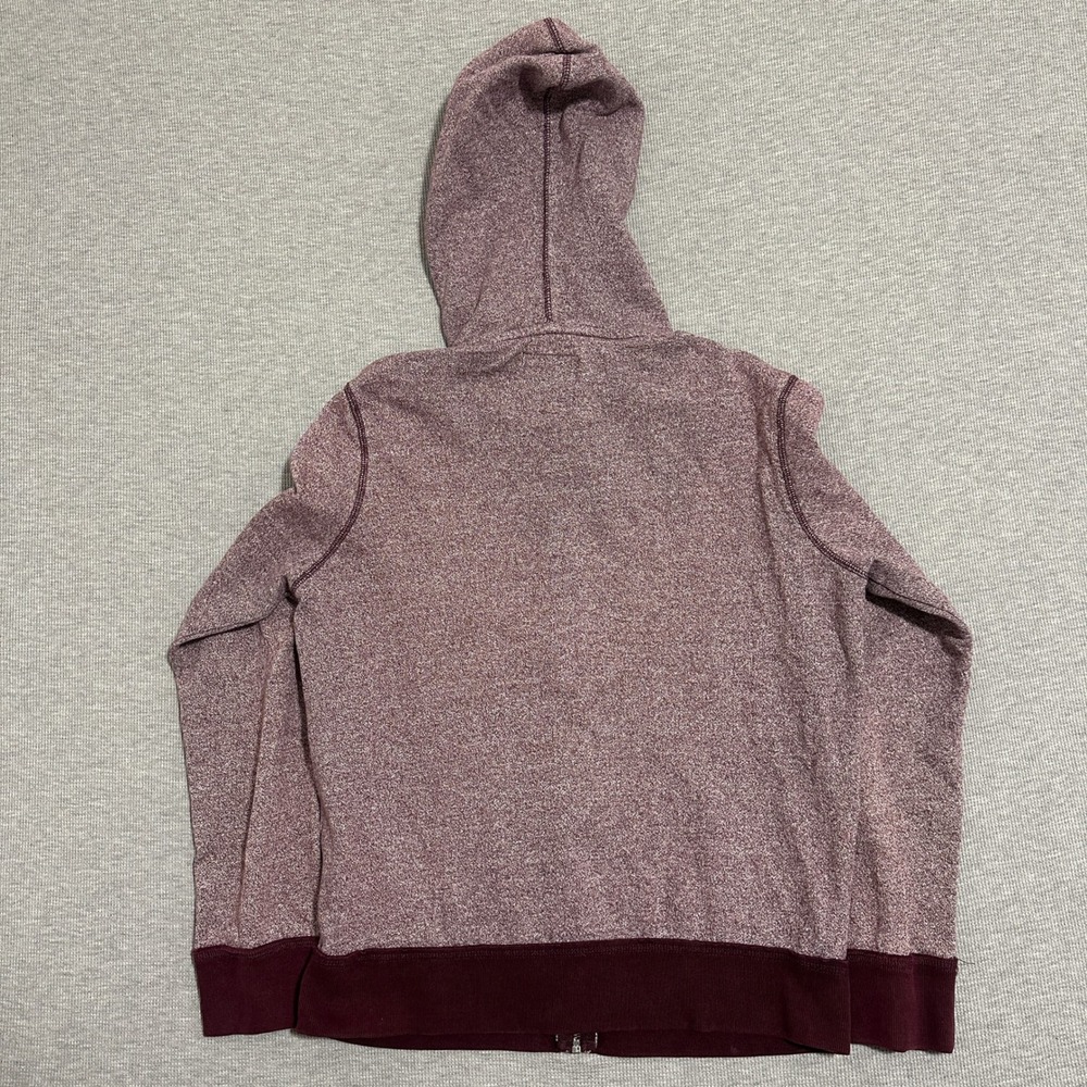 Aeropostale Full Zip Hoodie New York 87 Applique Heather Burgundy Mens Size M - Picture 3 of 12
